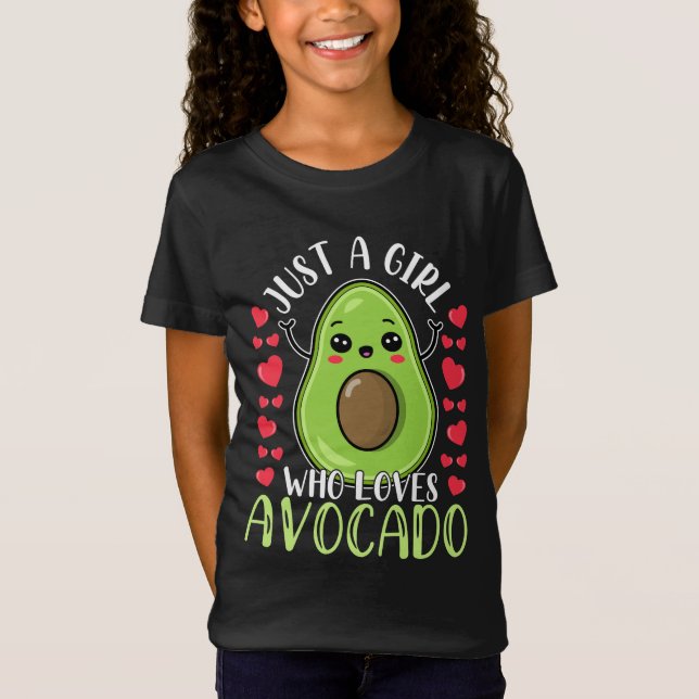 Camiseta Divertido Sólo Un Chica Que Ama El Aguacate A Los  (Anverso)