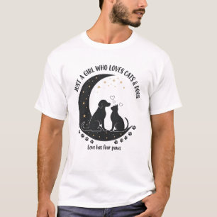 Camiseta divertido Solo una chica que ama a los gatos y per