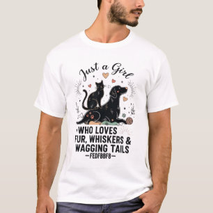 Camiseta divertido Solo una chica que ama a los gatos y per