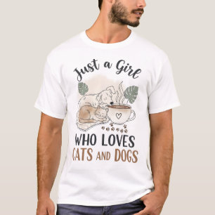 Camiseta divertido Solo una chica que ama a los gatos y per