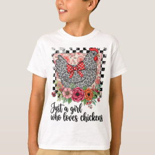 Camiseta Divertido Solo Una Chica Que Ama Los Pollos De Acc