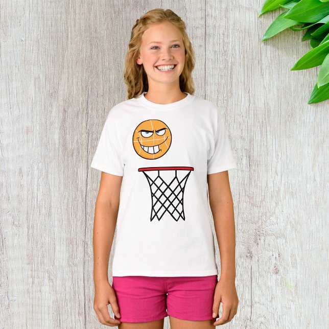 Camiseta Divertido sonriente baloncesto cara a zumbar (Subido por el creador)