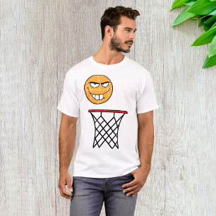 Camiseta Divertido sonriente baloncesto cara a zumbar