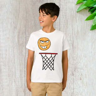 Camiseta Divertido sonriente baloncesto cara a zumbar