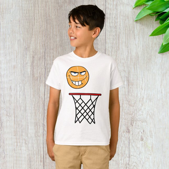 Camiseta Divertido sonriente baloncesto cara a zumbar (Subido por el creador)