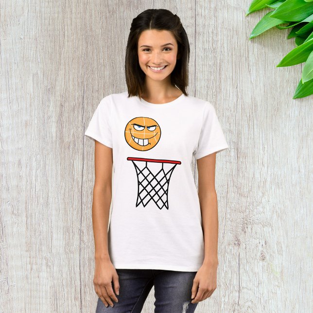 Camiseta Divertido sonriente baloncesto cara a zumbar (Subido por el creador)