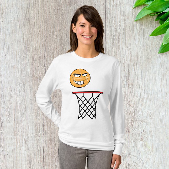 Camiseta Divertido sonriente baloncesto cara a zumbar (Subido por el creador)