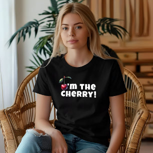 Camiseta Divertido soy el eslogan de la vibra de la cereza