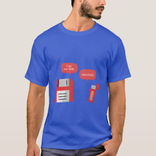 Camiseta Divertido Soy Tu Papá Disco Flexible USB Hombres M