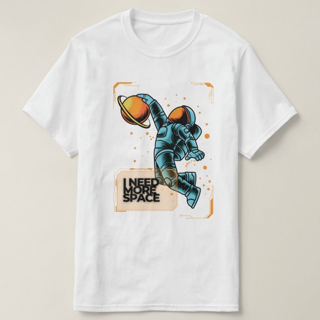 Camiseta divertido Space Slam Dunk (Diseño del anverso)