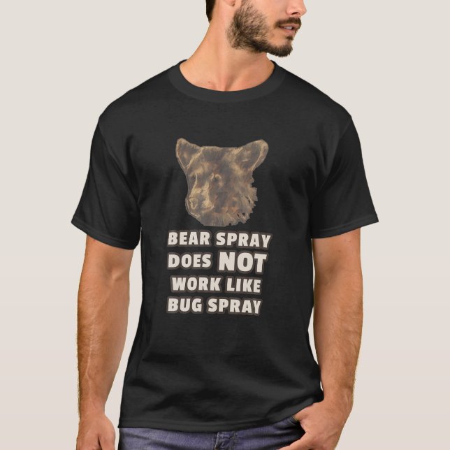 Camiseta Divertido spray de oso no Chiste de pulverización  (Anverso)