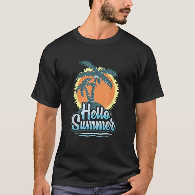 Camiseta Divertido Spring Break Vacation Beach Hello Summer (Anverso)