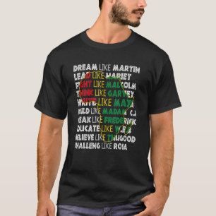 Camiseta Divertido sueño de historia negra como Martin Blac