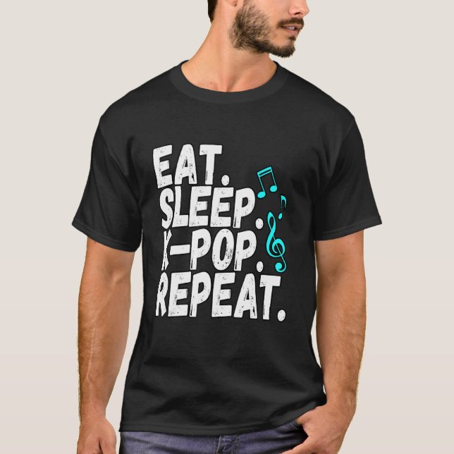 Camiseta Divertido sueño K Pop repetición de ídolos Oppa Bi (Anverso)