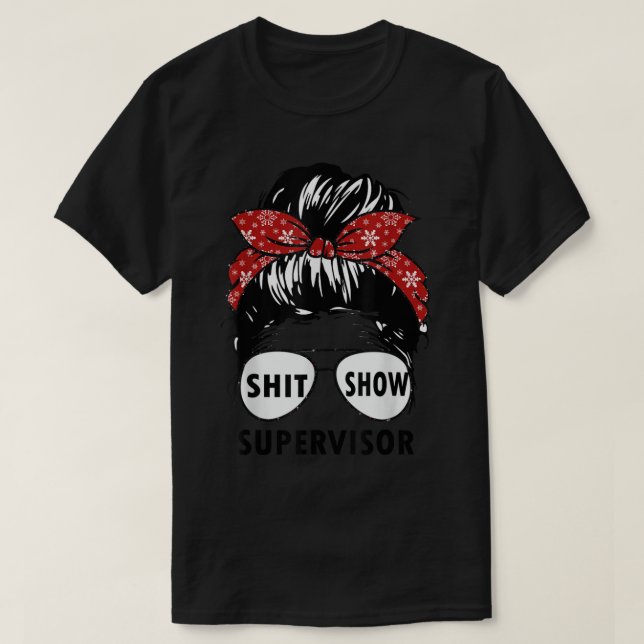 Camiseta Divertido Supervisor Shitshow Para Maestra, Mujere (Diseño del anverso)