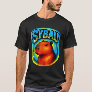 Camiseta Divertido SYBAU Irónico Capybara Meme Sigma Brainr