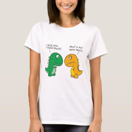 Camiseta divertido-T-Rex-pequeño-brazo-dibujo animado
