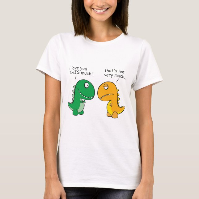 Camiseta divertido-T-Rex-pequeño-brazo-dibujo animado (Anverso)