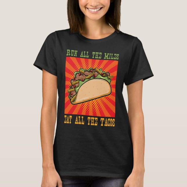 Camiseta Divertido Taco Martes Marathon Running Runner (Anverso)