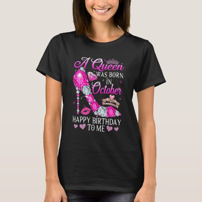 Camiseta Divertido tacón de tacón de Chica mujeres en la qu (Anverso)