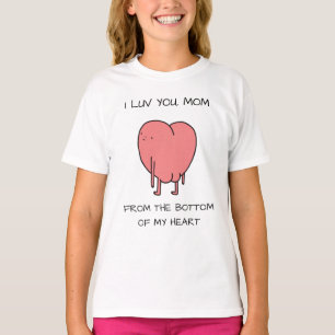 Camiseta Divertido Te Amo Mamá Rosa Día de la Madre Ilustra
