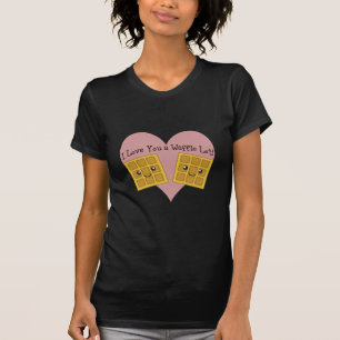 Camiseta Divertido Te Amo Un Montón De Waffles Lindos Kawai