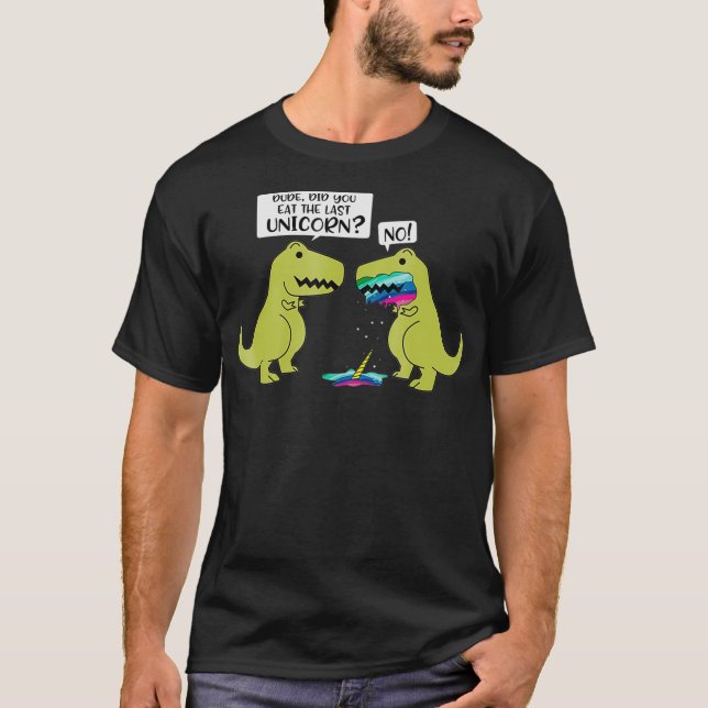 Camiseta Divertido Te Comiste El Último Dinosaurio Unicorni (Anverso)