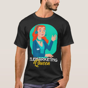 Camiseta Divertido Telemarketing Reina ventas calificadas r