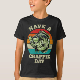 Camiseta Divertido Ten Un Día De Crappie Retro Pesca Sarcás