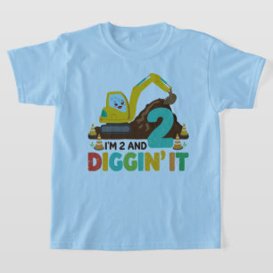 Camiseta Divertido, tengo 2 años y Ilustracion de cumpleaño