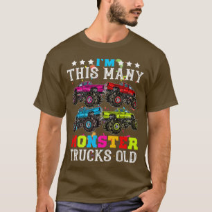 Camiseta Divertido Tengo Esta Cantidad De Años Camión Monst