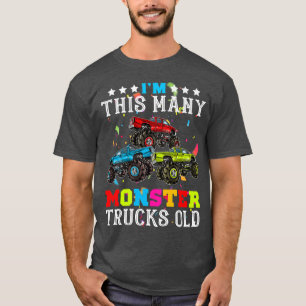 Camiseta Divertido Tengo Esta Edad Camión Monstruo Cumpleañ