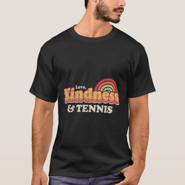 Camiseta Divertido Tenis Diseño Amor Amabilidad Y Tenis (Anverso)