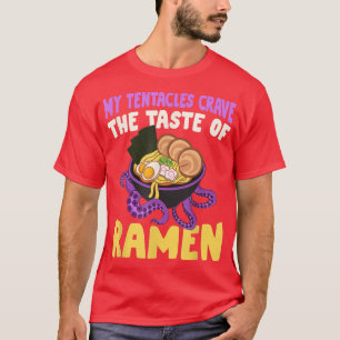 Camiseta Divertido Tentáculos Octopus De Ramen - Ramen 383