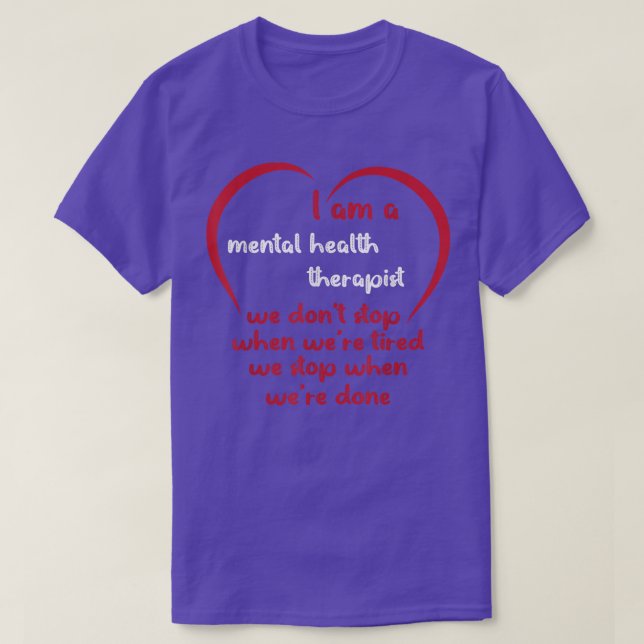 Camiseta Divertido terapeuta de salud mental 1379 603 (Diseño del anverso)