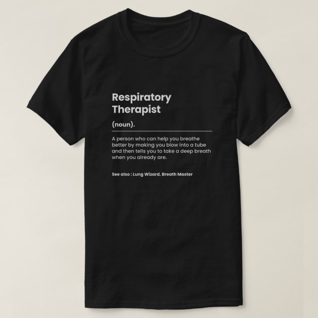 Camiseta Divertido terapeuta respiratorio (Diseño del anverso)