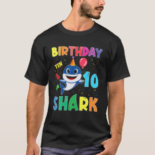 Camiseta Divertido Tiburón Doo Doo Gif de 10 años