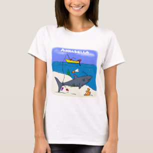 Camiseta Divertido tiburón durmiente y personalizado de pes