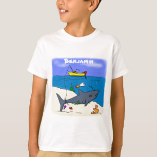 Camiseta Divertido tiburón durmiente y personalizado de pes