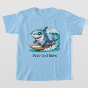 Camiseta Divertido tiburón veraniego añadir texto unisex
