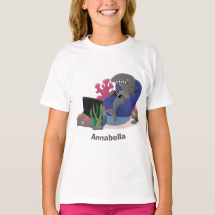 Camiseta Divertido tiburón viendo al personalizado de telev