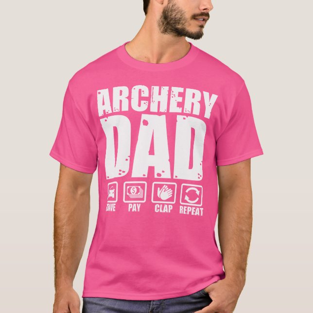 Camiseta Divertido tiro de arco papá Orgulloso Arquero Padr (Anverso)