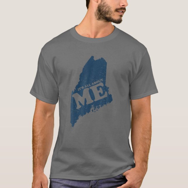 Camiseta Divertido todo sobre mí Maine (Anverso)