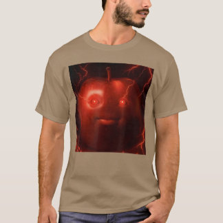 Camiseta Divertido Tonto Nicho de IA Malvado Manzana gen z