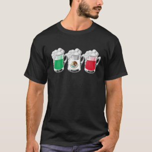 Camiseta Divertido tres lentes de cerveza: Cinco del orgull