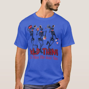 Camiseta Divertido tres Skeleton Dance cosa salvaje que hac