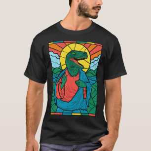 Camiseta Divertido TRex Cristal Manchado Dinosaurio Tyranno