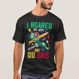 Camiseta Divertido Trex De Dinosaurios Me Caminé Por 100 Dí