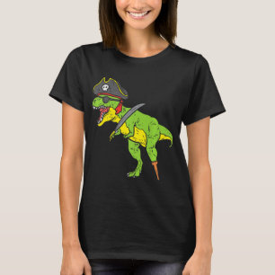 Camiseta Divertido TRex Pirate Dinosaur Dino Cute Halloween