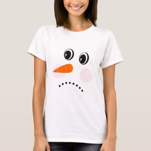 Camiseta Divertido Triste/Cara de Snowman